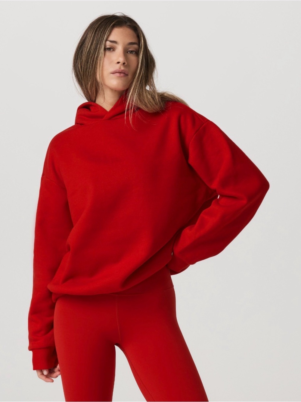 Vuori restore oversized hoodie red medium nwot